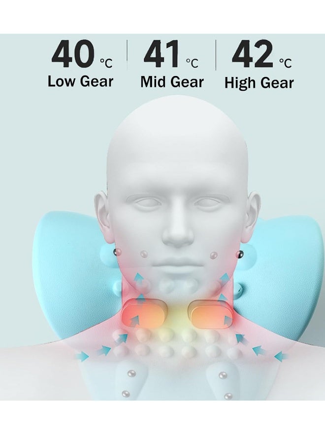 Loquat Neck Massager  Portable Shiatsu Massage Pillow  Neck and Shoulder Massager with Heating Function with 6 Speed  3 Heating Function (Blue) - Image 5
