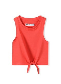 MINOTI Kids Girls Tie Front Vest  - Image 1
