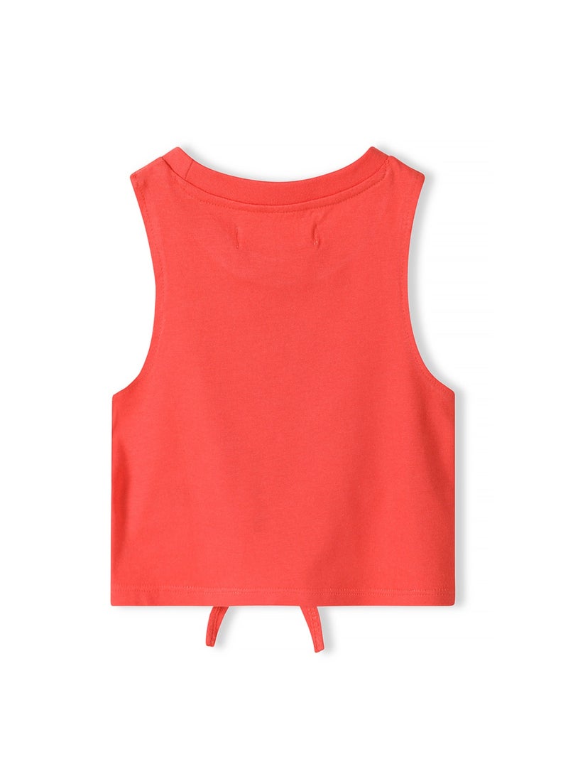 MINOTI - Kids Girls Tie Front Vest - Image 1