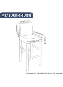 Generic 2 Pack Stretch Bar Stool Covers Counter Stool Pub Chair Slipcover Cafe Barstool Slipcover Removable Furniture Chair Seat Cover with Elastic Bottom for Dining Room Kitchen (Coffee)  - Image 5