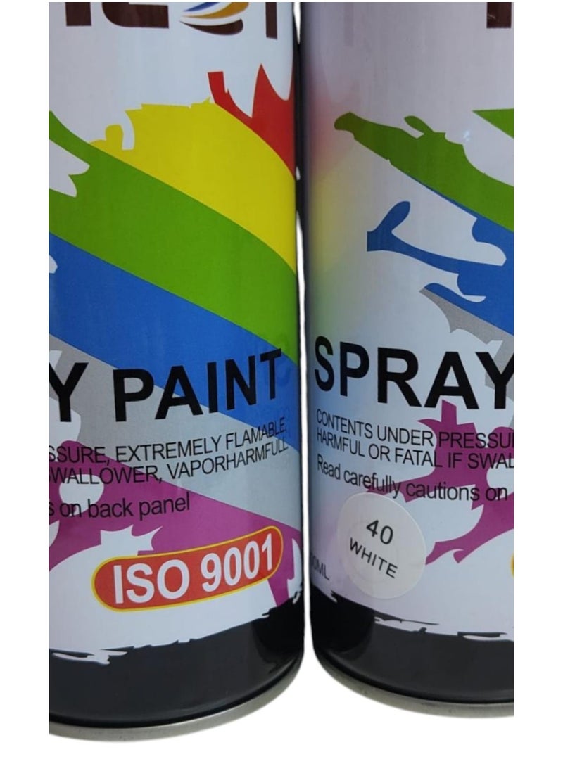 Nest - "NEST WHITE Spray Paint - 400ml, Multipurpose, Fast Drying, High Gloss Finish - Image 1