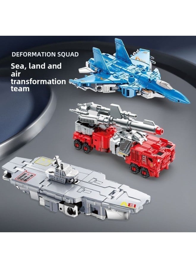 Alloy Version Of Deformed Toy Model Sea, Land And Air Mecha Suit Gift Box Kidsren's Educational Boy Gift-Color:Sea, Land And Air Transformation Team-aircraft Carrier [single Style] - Image 5
