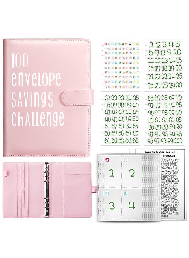 Bluejw Loose-leaf Ben Couple 100 Days Challenge Saving Money Saving Notebook Loose-leaf Handbook  - Image 1