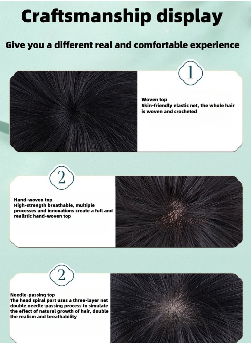 RedMapleTEK - Men's Wig Replacement Block Real Hair Top ReplacementPiece - Image 1