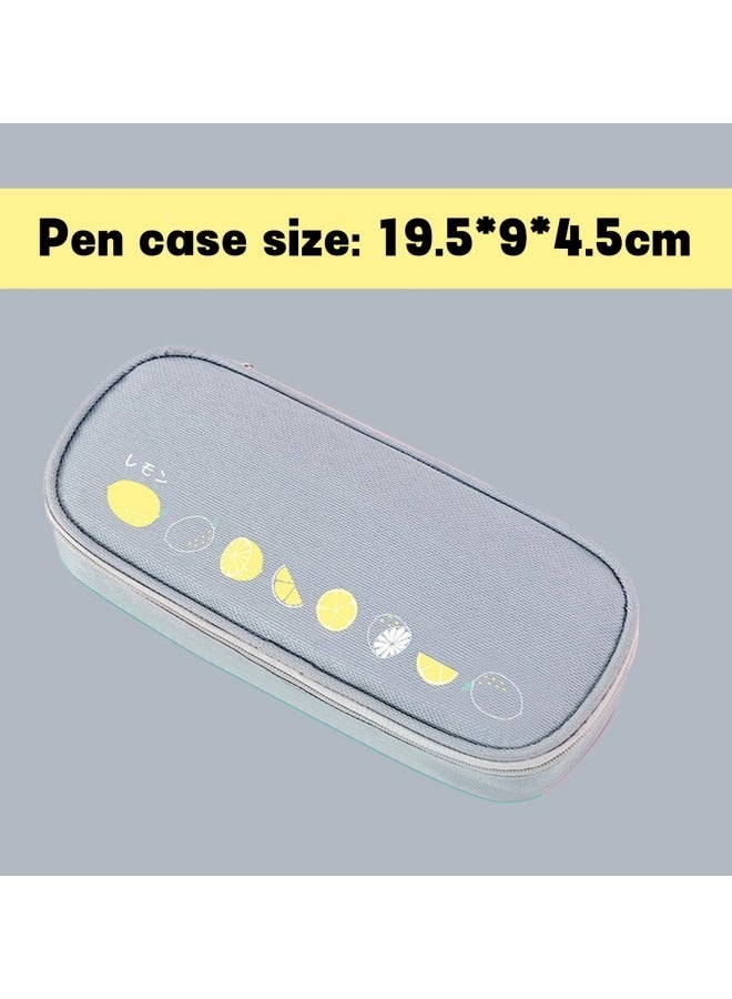 GGEROU Pencil Case,Large Capacity Pen Bag,Colored Pencil Bag with Zipper,Student School Supplies,Suitable for the Beginning of School Season,Beginning of School Gifts (Grey) - Image 2