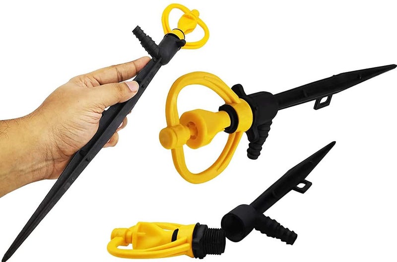 DIY Crafts Garden Watering Sprayer Lawn Irrigation Sprinkler, Stake for Micro Drip Irrigation Distribution Garden Saving Water Automatic Greenhouse, Flower Bed,Patio (5 Pcs, Sprinkler with Stake) - Image 1