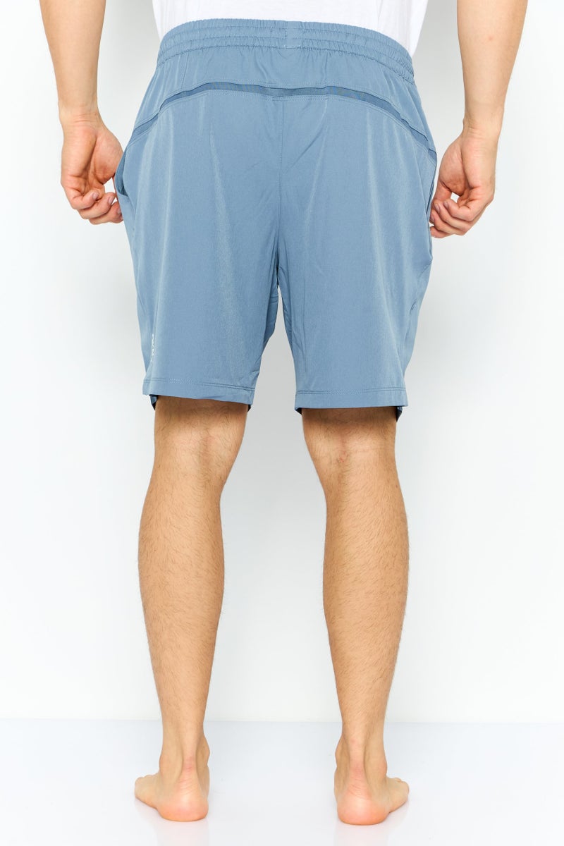 DKNY Men Brand Logo Board Shorts, Light Blue - Image 4