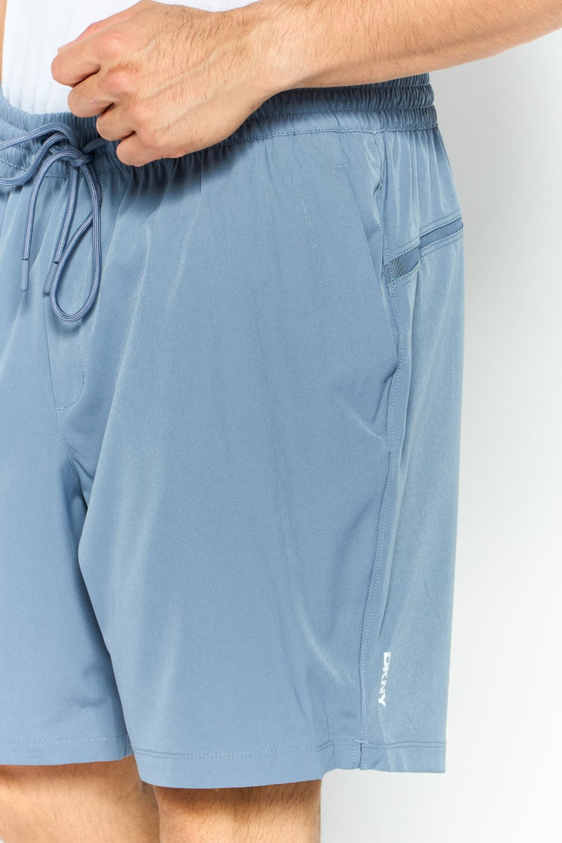 DKNY Men Brand Logo Board Shorts, Light Blue - Image 3