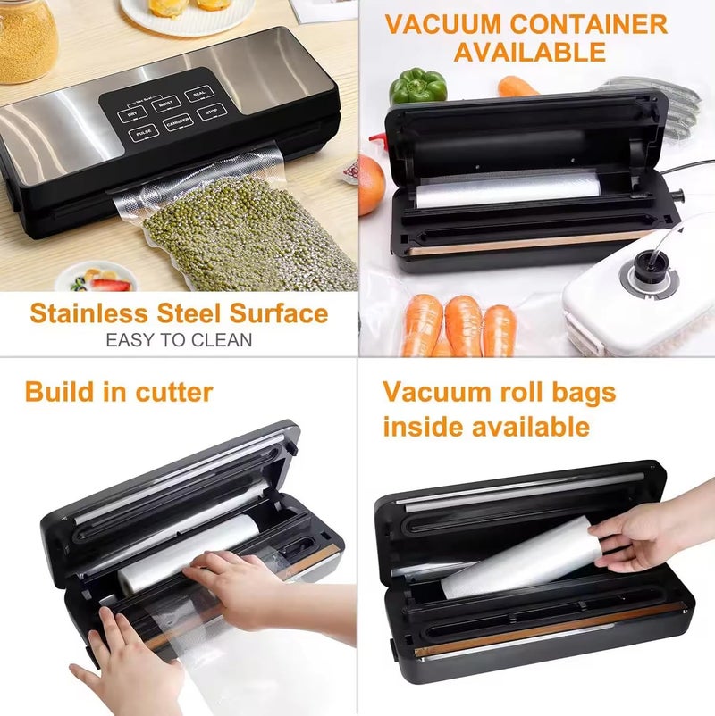 ENEM Vacuum Sealer Machine Automatic Dry Wet Air Sealing Machine with 1 Year Warranty Full Customer Support from Enem Compact Design Packing Machine With 1 Vacuum Roll 10 Vacuum Pouches - Image 2