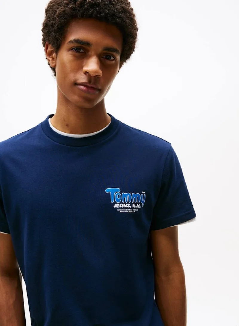 TOMMY JEANS  Logo Slim Crew Neck T-Shirt for Men | Best Price UAE