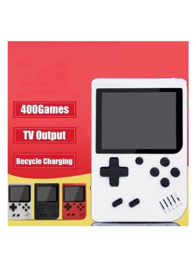 Handheld Game Console, Retro Portable Game Console with 400 Classic Games, Supports Two Players,Rechargeable Battery 3-Inch Color Screen Portable FC Handheld Games, Gift forLovers Adults Kids Boys.