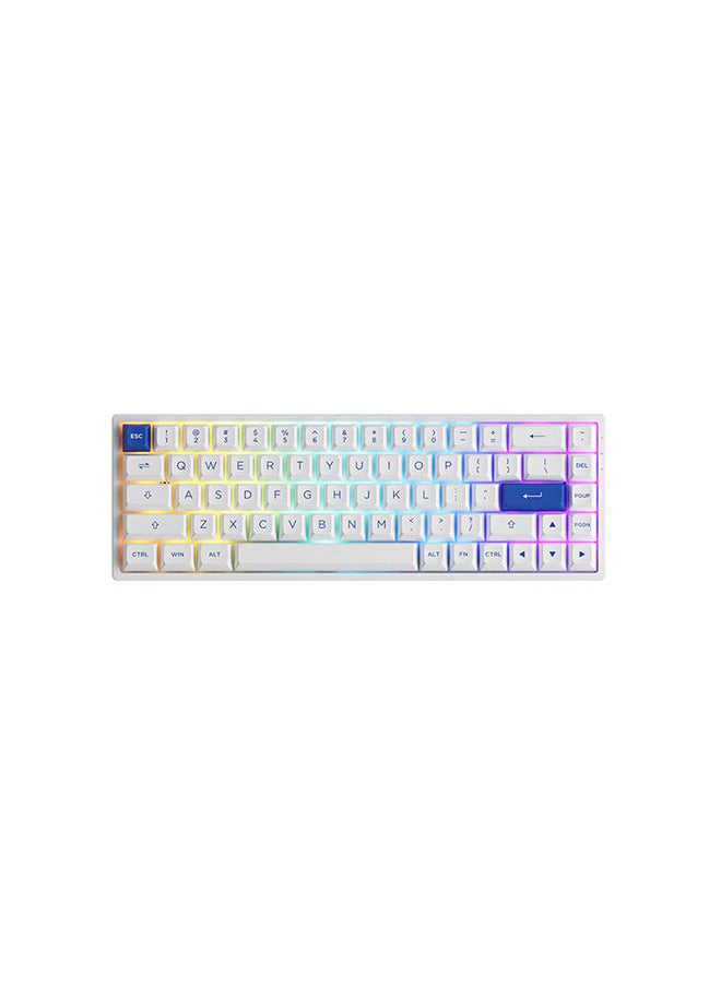 AKKO - AKKO 3068B Plus Blue on White Multy Mode KB - Pink - Image 1