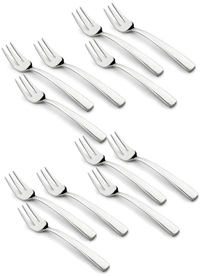 Parage 12 Pieces Stainless Steel Fruit Forks for Home & Kitchen, Fruit Picks, Kids, Snacks, Fruits and Dessert, Small Fruit Fork (Pack of 12, Silver) - Image 1