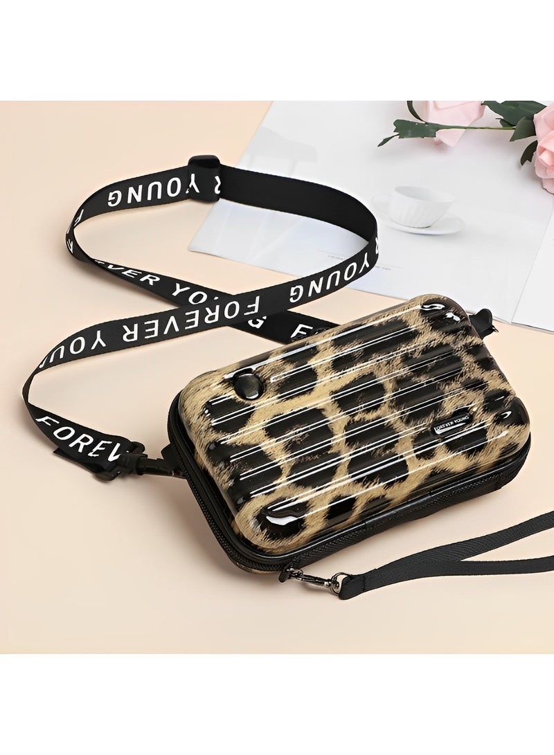 REOCLE Crossbody Bag  Suitcase Crossbody Handbag Small Cell Phone Purse Hard Shell with Adjustable Strap Casual Messenger Bags Waterproof Satchels for Unisex - Image 2