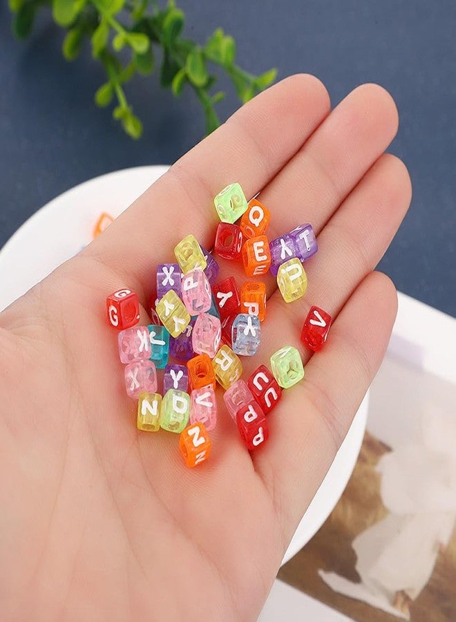 DAHI 1000 x Letter Beads, Colourful Letter Beads, Acrylic Alphabet A-Z Cube Beads, Mixed Colourful Square Letter Beads (6 x 6 mm) - Image 5
