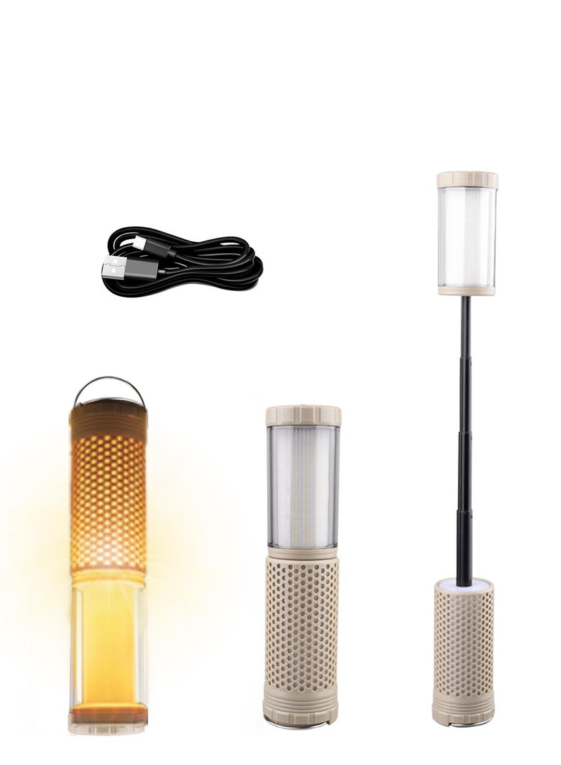 Outdoor Camping Lamp, Rechargeable Camping Light IP44 Camping Lantern Tent Lamp Hanging Retractable LED Tent Light for Outdoor Camping Night - Image 3