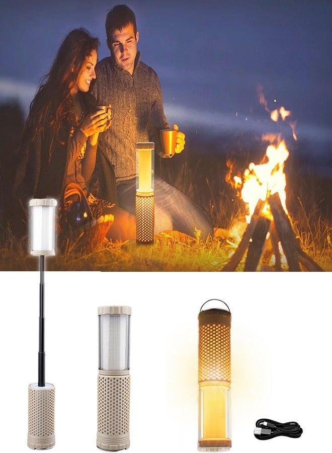 Outdoor Camping Lamp, Rechargeable Camping Light IP44 Camping Lantern Tent Lamp Hanging Retractable LED Tent Light for Outdoor Camping Night - Image 2