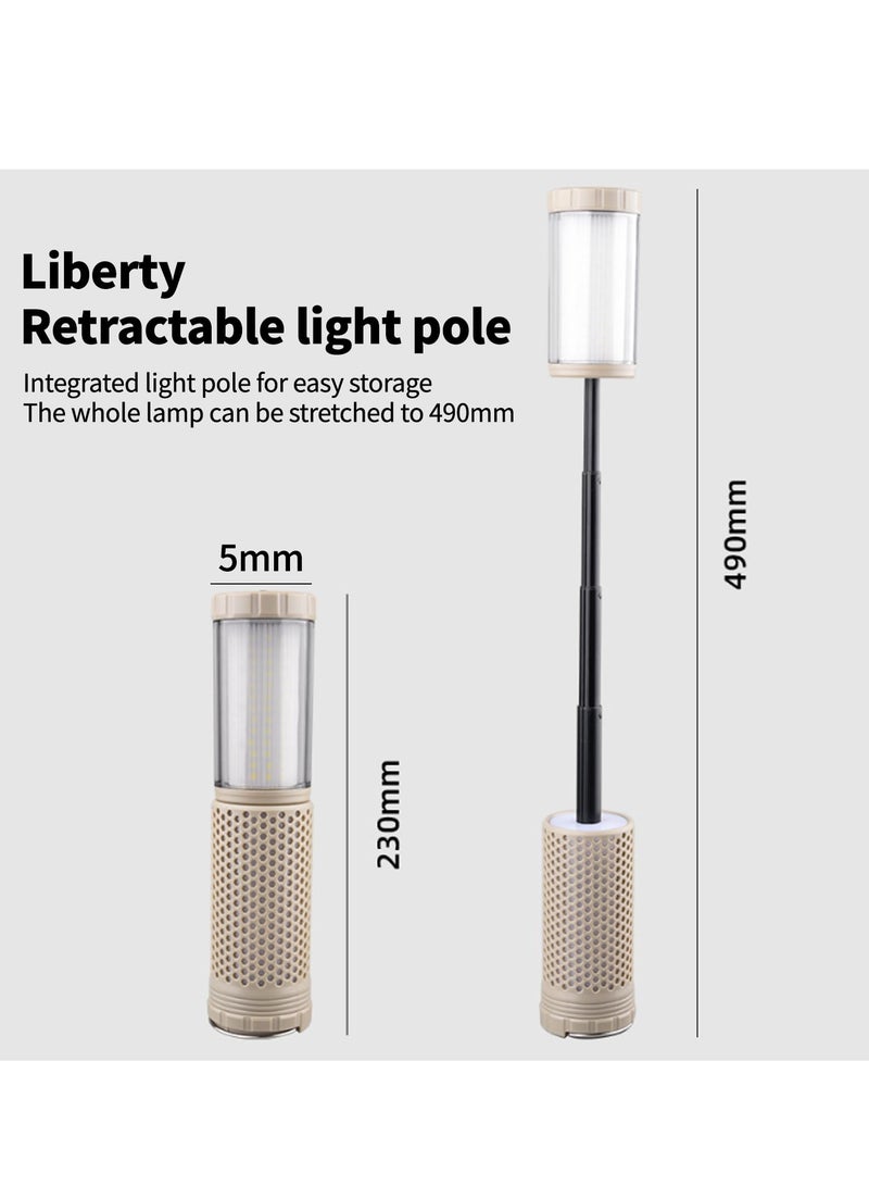 Outdoor Camping Lamp, Rechargeable Camping Light IP44 Camping Lantern Tent Lamp Hanging Retractable LED Tent Light for Outdoor Camping Night - Image 4