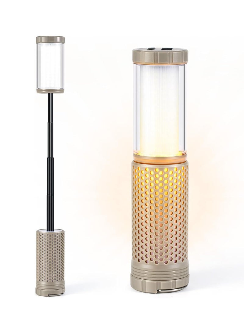 Outdoor Camping Lamp, Rechargeable Camping Light IP44 Camping Lantern Tent Lamp Hanging Retractable LED Tent Light for Outdoor Camping Night - Image 1