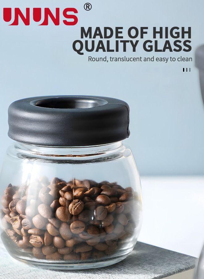 UNUNS Manual Coffee Grinder with Ceramic Burrs,Hand Coffee Mill with Two Glass Jars(11oz Each), Cleaning Brush and Coffee Scoop French Press, Pour Over, Drip Coffee - Image 5