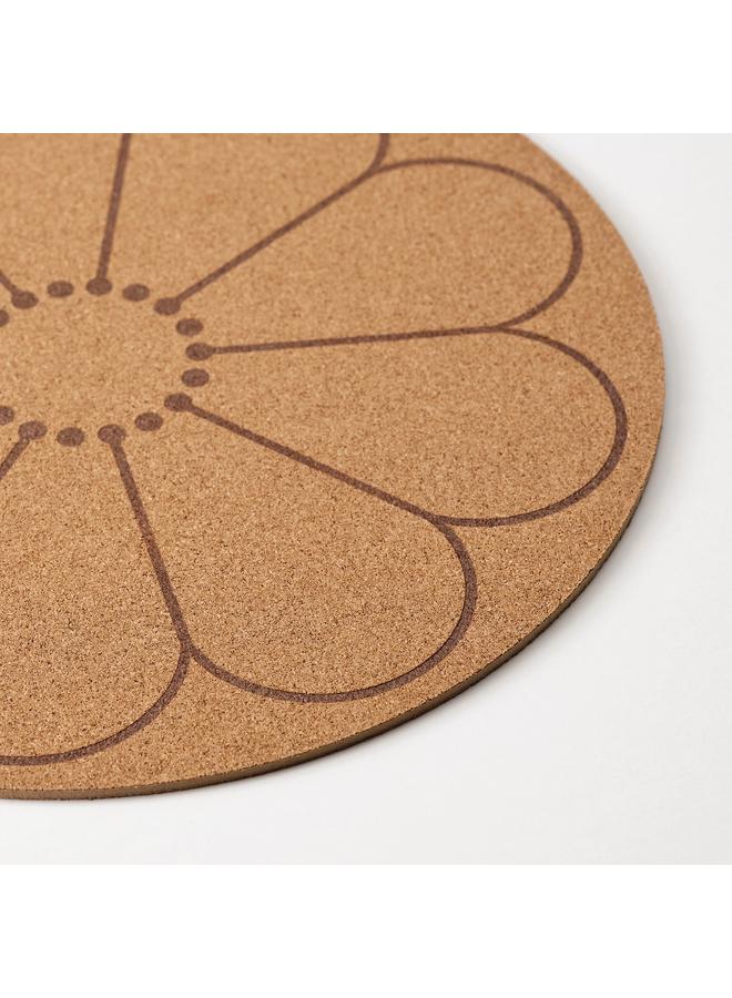 erorex Place mat, cork/patterned flower, 35 cm - Image 3