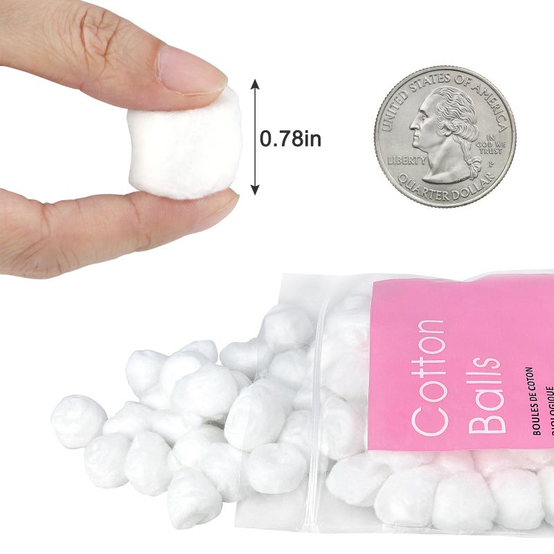 eyxformula 250 Count Cotton Balls, 100% Pure Organic Cotton, Soft & Super Absorbent, Includes 2 Cotton Ball Holders for Bathroom & Vanity, Perfect for Face Makeup Remover, Nail Polish Removal, Crafts, Pet Care - Image 3