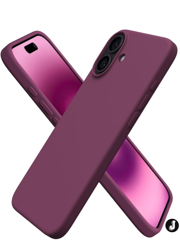 NEW "iPhone 16 Plus Slim Fit Matte Maroon TPU Case – Soft, Flexible Silicone Back Cover for Stylish Protection"