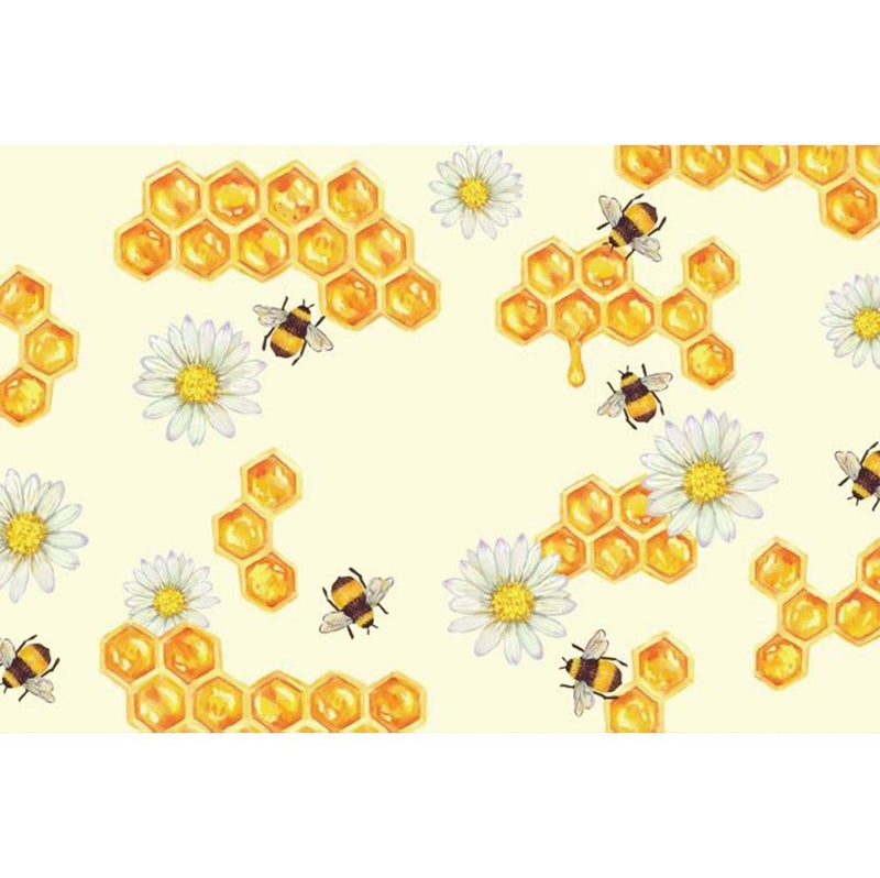 Leyiyi Cartoon Backdrop Bee Theme 7x5ft Photography Backdrop Sweet Honey Blossoming Flowers Bee Forage Backdrop Harvest Season Photo Booth Props