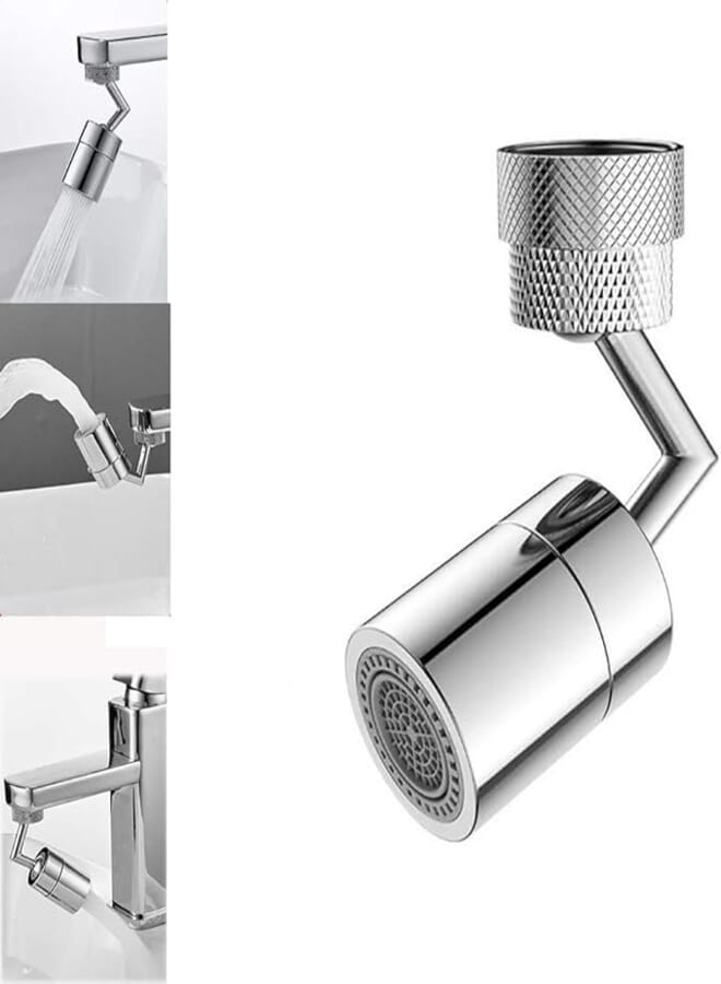 USonline911 Faucet Aerator Sink Sprayer Attachment Eye Wash Station Universal Splash Filter 720º Big Angle Swivel Faucet Mounted Kitchen Head Replacement Rotatable Bubbler