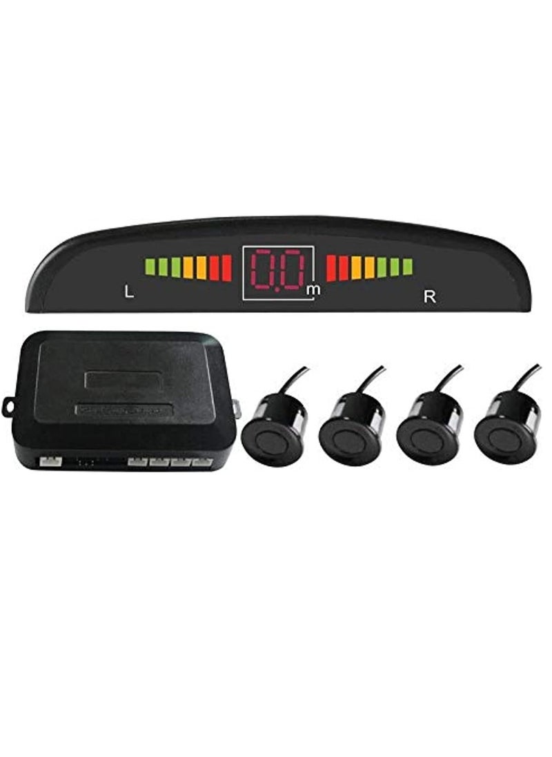 PLC - Sensorpark car, wireless parking parking sensor, reverse sensor with 4 backup sensor, wireless LED display with audio warning for cars and trucks - (black) - Image 1