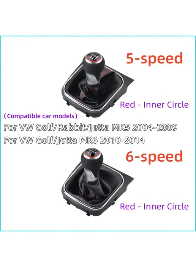 5 Speed Manual Shifter Head Replacement For VW Golf Jetta MK5 MK6 ABS Sturdy - Image 1