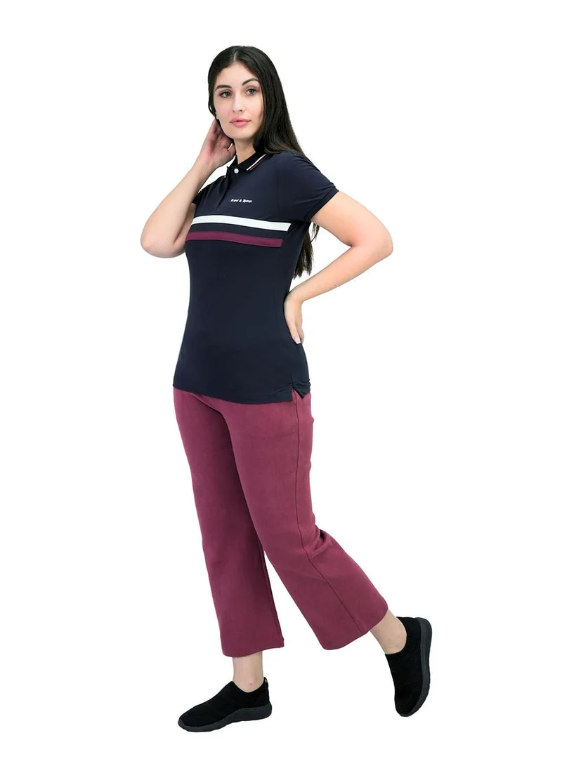 GIORDANO  Women's Union Jack Polo Shirt - Cotton Lycra, Slim Fit for Women | Best Price UAE