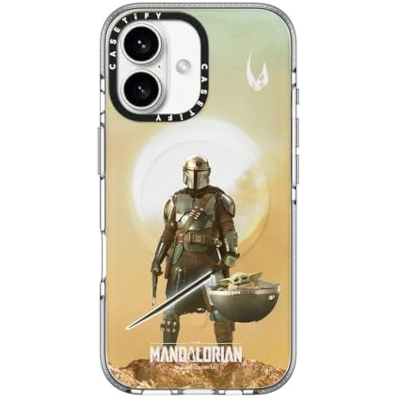 Casetify Clear iPhone 16 Case 【Mandalorian Co-Lab/Not Yellowing / 6.6ft Drop Protection/Compatible with Magsafe】 - A Clan of Two Case - Clear - Image 1