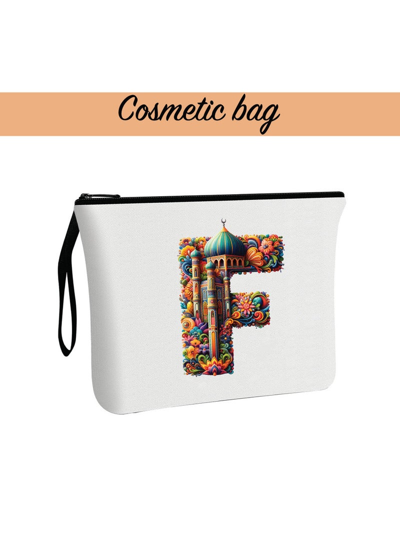 PRINTSHOP4ME Pack of 3 Initial Monogram Gift Set - Black Coffee Mug, Cosmetic Bag and Cotton Tote bag Set - Gift Set for Her - Perfect for Ramadan, School, Travel and Birthday Gift - Image 4