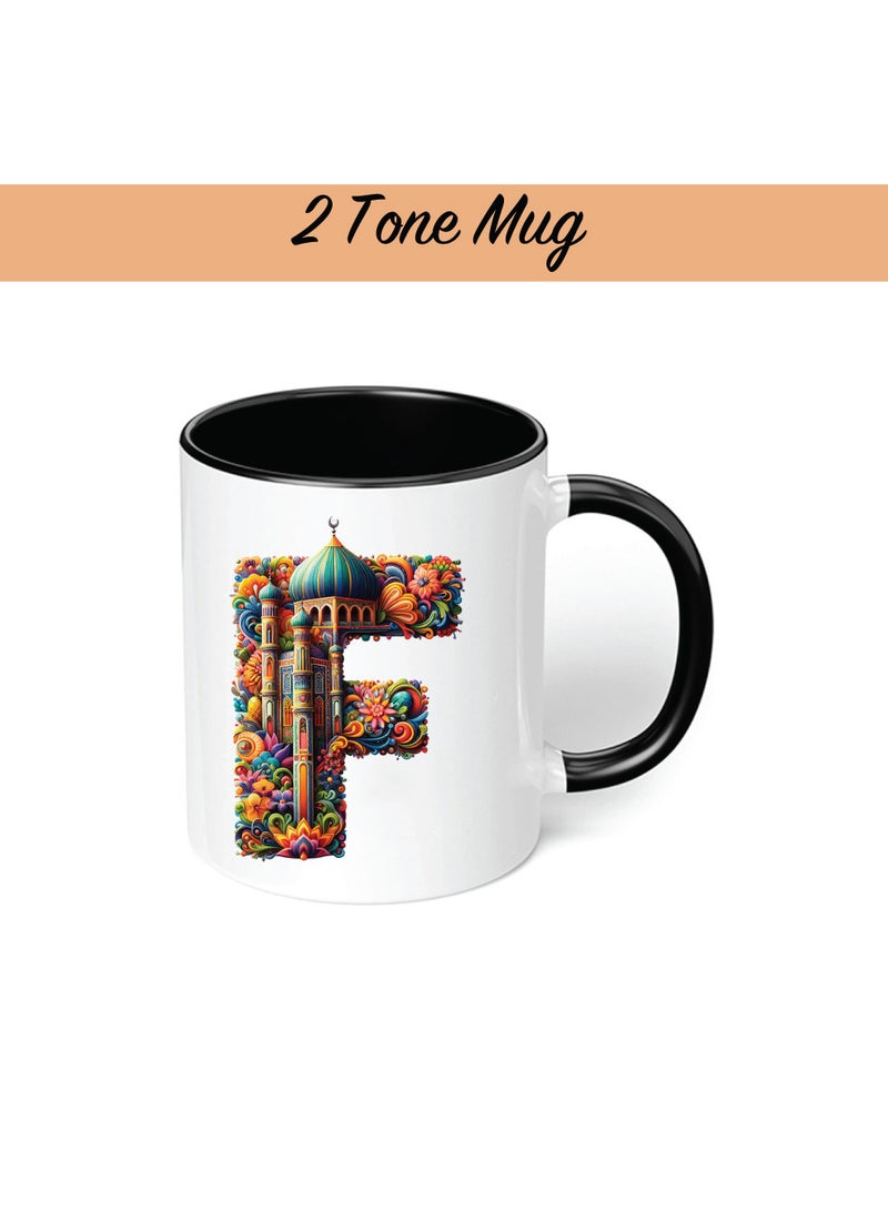 PRINTSHOP4ME Pack of 3 Initial Monogram Gift Set - Black Coffee Mug, Cosmetic Bag and Cotton Tote bag Set - Gift Set for Her - Perfect for Ramadan, School, Travel and Birthday Gift - Image 5
