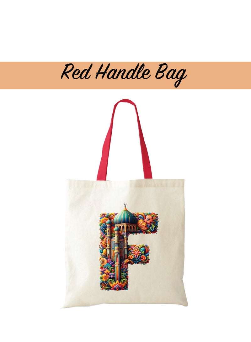 PRINTSHOP4ME Pack of 3 Initial Monogram Gift Set - Black Coffee Mug, Cosmetic Bag and Cotton Tote bag Set - Gift Set for Her - Perfect for Ramadan, School, Travel and Birthday Gift - Image 3