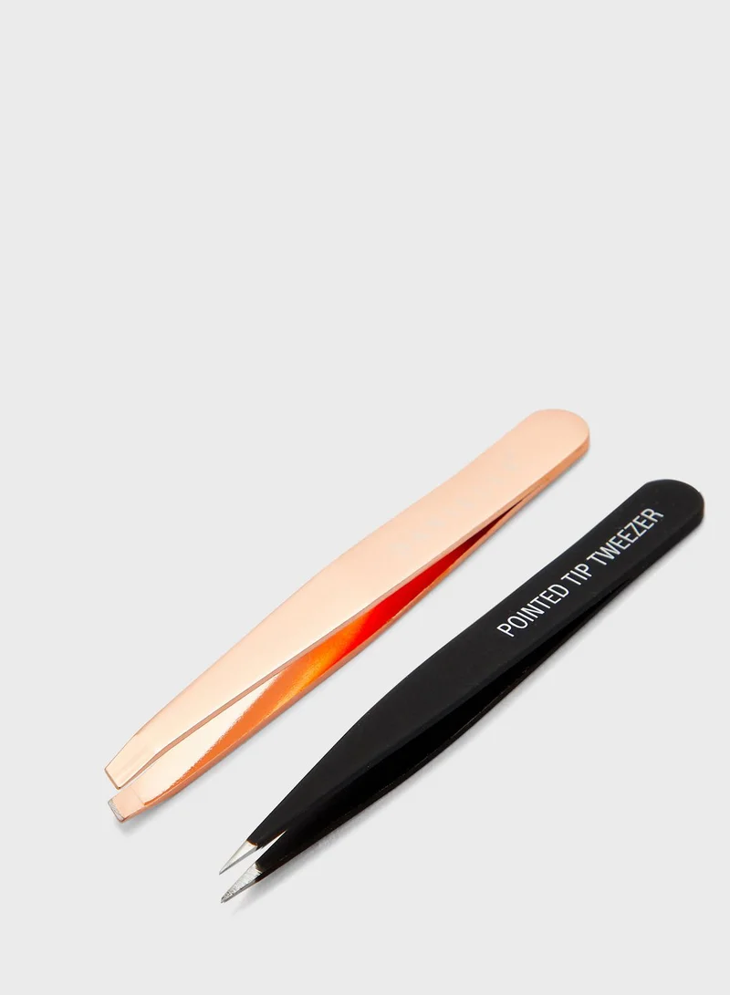 Danielle Creations Rose Gold Duo Tweezers