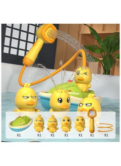 Generic Bath Toys for Toddlers 1-3, Water Spray Rubber Ducks Baby Bathtub Toys, Electric Shower Toy Set with Boat, Hand Spray, Hose, 4 Little Ducks, Fun Bath Toys for Kids Girls Boys  - Image 4