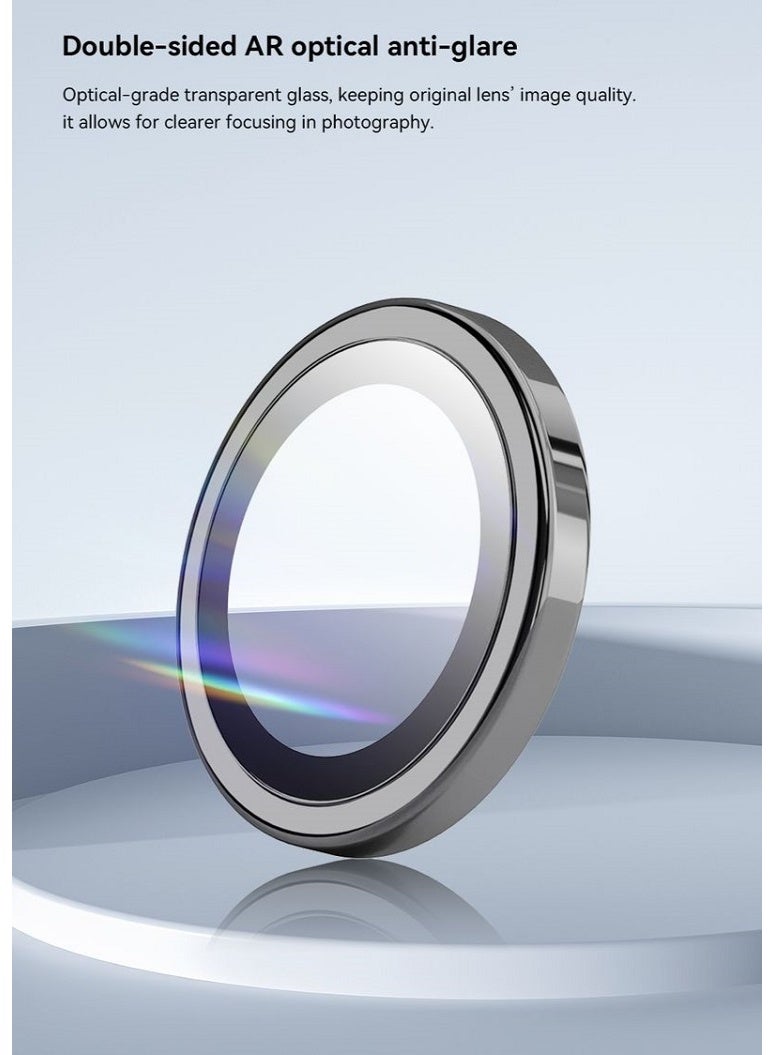 ديفيا واقي عدسة آيفون 17 فضي – زجاج مقوّى مع إطار تيتانيوم حماية فاخرة بتقنية AR مزدوجة ووضوح فائق 99% - Image 4