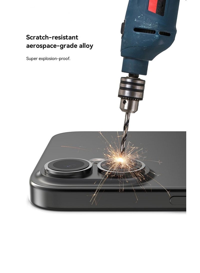 ديفيا واقي عدسة آيفون 17 فضي – زجاج مقوّى مع إطار تيتانيوم حماية فاخرة بتقنية AR مزدوجة ووضوح فائق 99% - Image 5