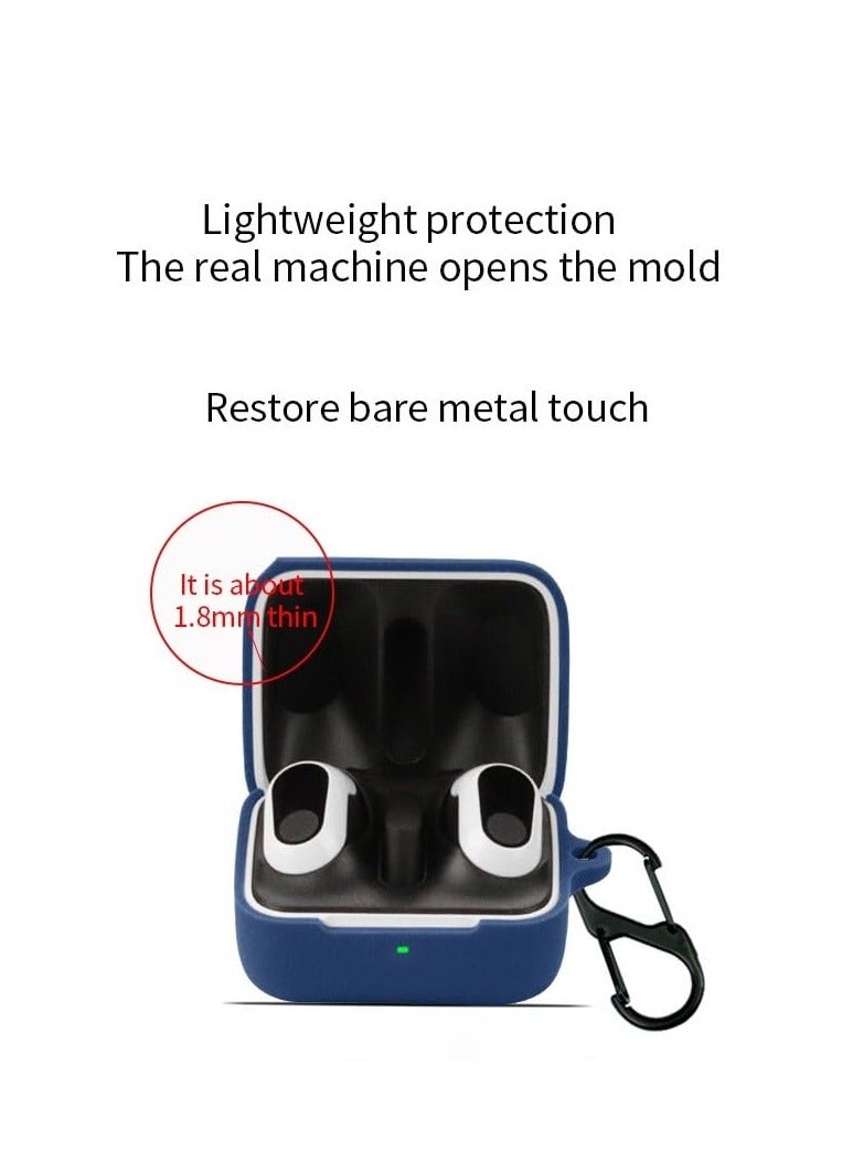 Bluetooth Earphone Case for Sony INZONE Buds WF-G700N Soft TPU 360° All-Round Protection Headphone Case Cover for Sony Buds WF-G700N (Navy Blue)  - Image 4