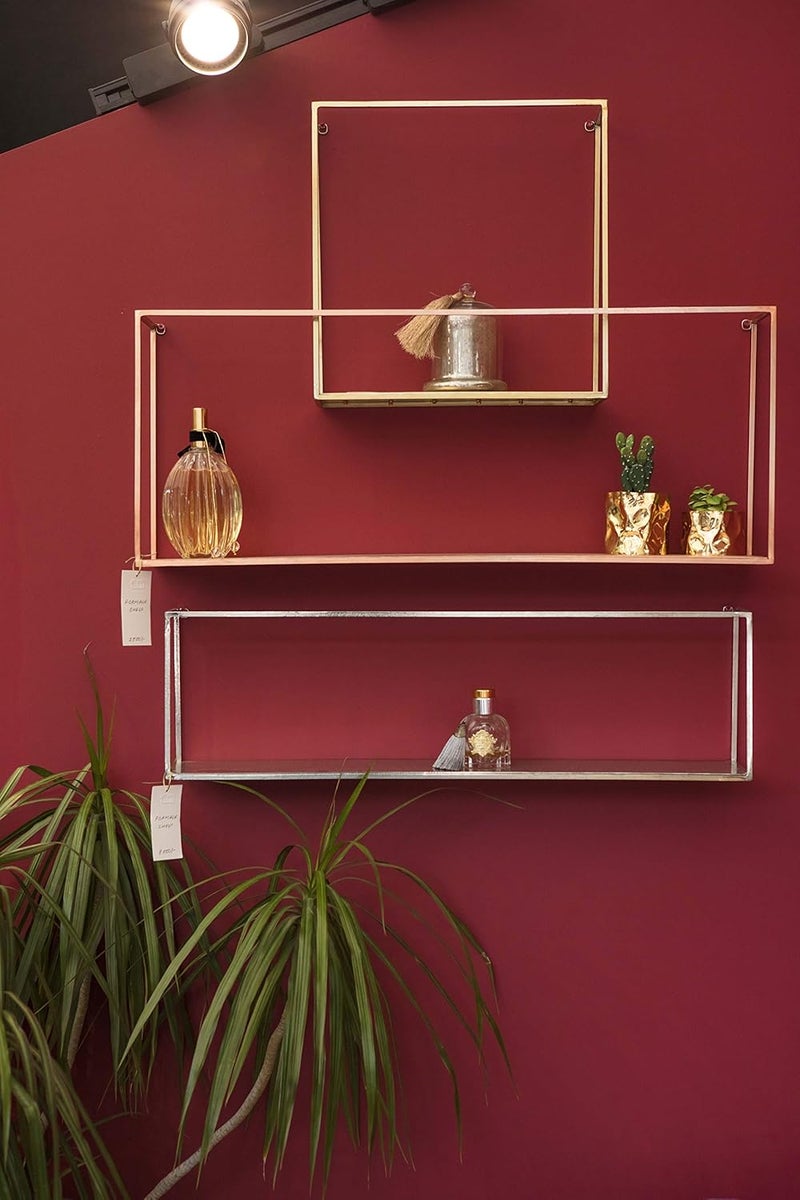 Elan Elan Formale Wall ShelfRacks and ShelvesBook ShelfWall Decoration for Living Room Wide Polished Brass Finish  - Image 1