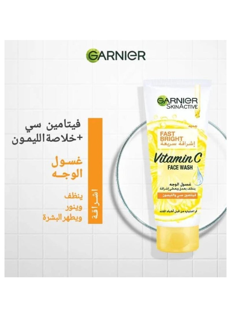 Garnier Garnier Skin Active Fast Bright Face Wash with Vitamin C And Lemon - 50ml  - Image 2