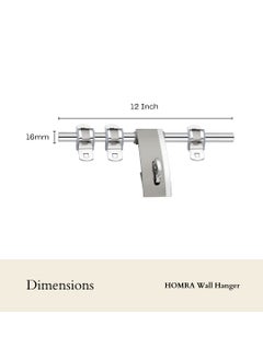 HOMRA HOMRA Stainless Steel Door Aldrop Silver Finish Chrome Door Aldrop for Main Door Bedroom Living Room 12 Inch  - Image 2