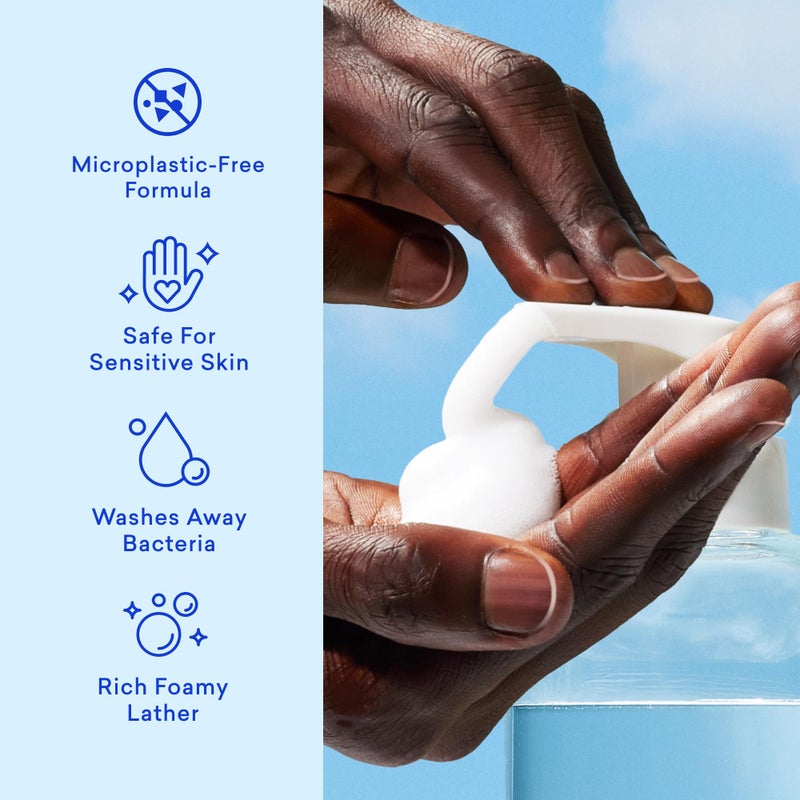 BLUELAND Hand Soap Starter Set, 1 Refillable Glass Foaming Hand Soap Dispenser with 4 Refill Tablets, Variety Scents, 4 x 9 Fl oz - Image 3