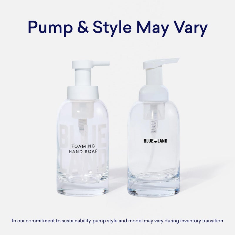 BLUELAND Hand Soap Starter Set, 1 Refillable Glass Foaming Hand Soap Dispenser with 4 Refill Tablets, Variety Scents, 4 x 9 Fl oz - Image 5