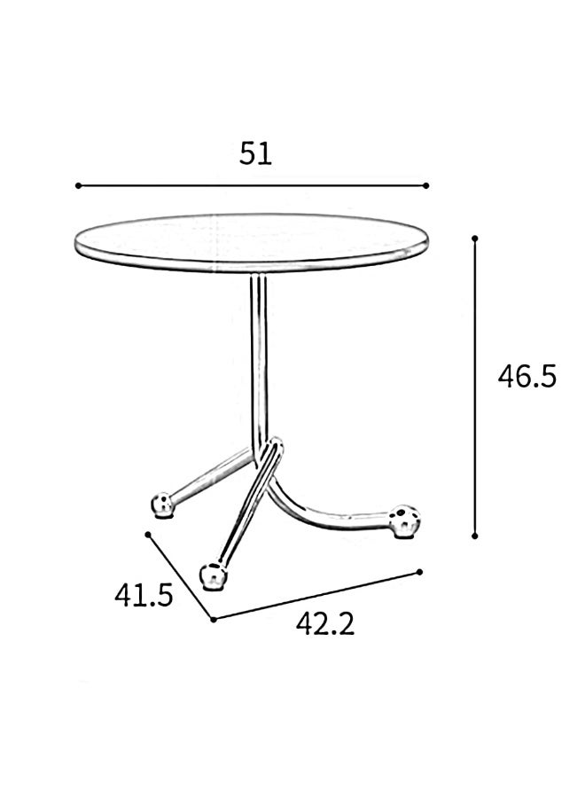 هيومان جوي طاولة جانبية عصرية متينة، طاولة قهوة مستديرة بإطار من الفولاذ المقاوم للصدأ، للغرفة المعيشة والشرفة وغرفة النوم - Image 5