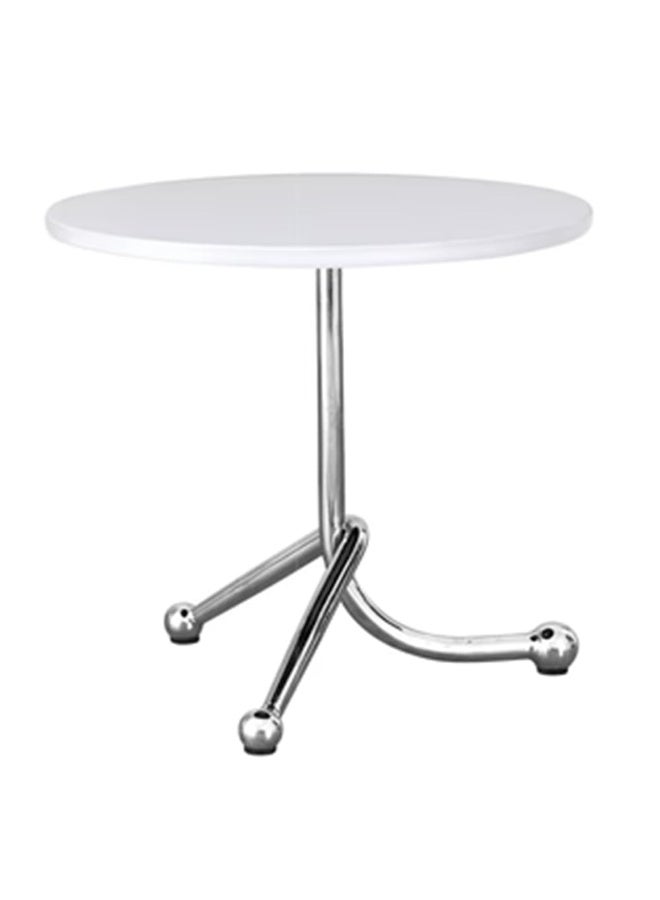 هيومان جوي طاولة جانبية عصرية متينة، طاولة قهوة مستديرة بإطار من الفولاذ المقاوم للصدأ، للغرفة المعيشة والشرفة وغرفة النوم - Image 4