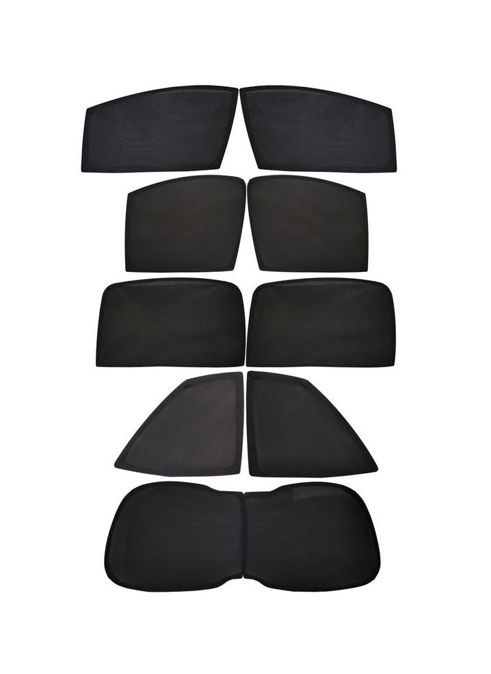 Nissan 9-Piece Custom Sun Shade Set for NISSAN PATROL 2010-2018, Full Window Protection, UV Blocker for Front, Side, and Rear Windows  - Image 2