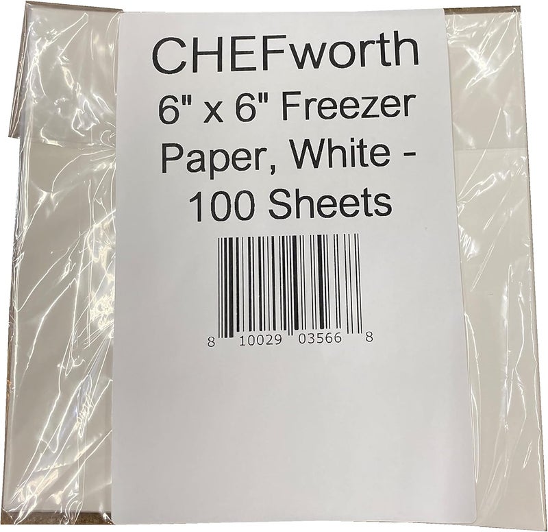 6" x 6" Freezer Paper, White - 100 Sheets